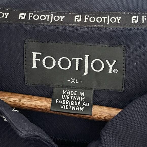 FootJoy Golf Polo Shirt Navy Short Sleeve Embroidered Logo Size XL - Picture 2 of 6